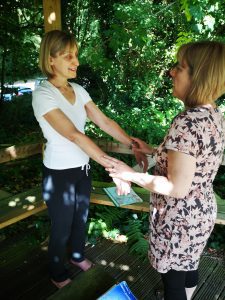 Touch for Health students working together